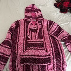 Pink and Purple Striped Women's Sweater